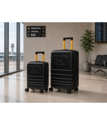 Σετ 2 Βαλίτσες Caterpillar 85034-01-SET2 Καμπίνας & Μεσαία | Premium Βαλίτσες με Ροδάκια Hinamoto