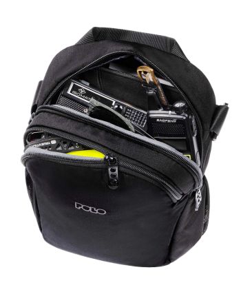 Ανδρικό Τσαντάκι Ώμου POLO 907030 ROBER Μαύρο – RFID Προστασία, Θήκη Smartphone, Ευρύχωρο & Ανθεκτικό