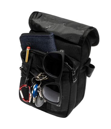 Ανδρικό Τσαντάκι Ώμου / Χιαστί POLO VERTICAL 907071 Μαύρο – Compact & Οργανωμένο με Καπάκι & Επέκταση