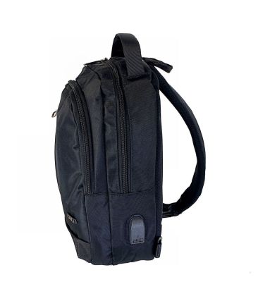 Τσαντάκι Χιαστί/Στήθους RCM 3072 Μαύρο Crossbody με USB