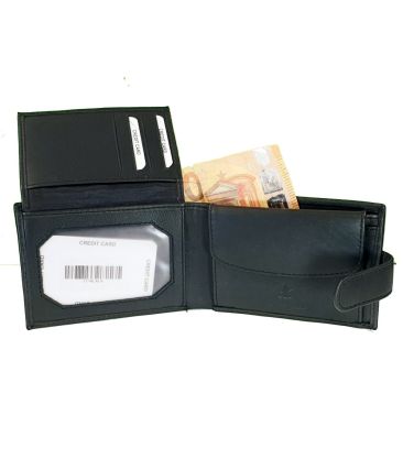 Ανδρικό Δερμάτινο Πορτοφόλι RCM 637 Μαύρο με RFID Προστασία