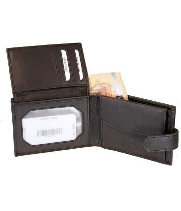 Ανδρικό Δερμάτινο Πορτοφόλι RCM 637 Καφέ με RFID Προστασία