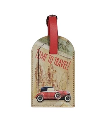 Ετικέτα Βαλίτσας Diplomat ACNT4 Vintage Μπεζ – Time to Travel Design | Ανθεκτικό Συνθετικό με Ζωνάκι