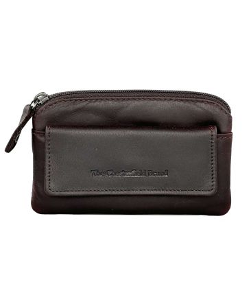 Δερμάτινη Κλειδοθήκη Chesterfield C08.018601 Καφέ με Διπλό Κρίκο & Εξωτερική Θήκη – Key Holder