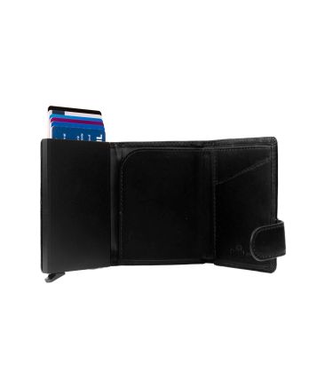 Δερμάτινη Μεταλλική Καρτοθήκη Chesterfield C08.038200 Μαύρο με RFID Προστασία & Θέση για Χαρτονομίσματα – Premium