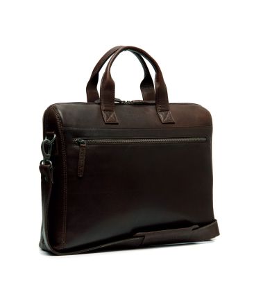 Δερμάτινη Επαγγελματική Τσάντα Chesterfield Levanto  C40.109101 Καφέ για Laptop 14" – Premium Wax Pullup