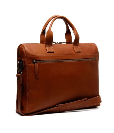 Δερμάτινη Επαγγελματική Τσάντα Chesterfield Levanto  C40.109131 Κονιάκ για Laptop 14" – Premium Wax Pullup