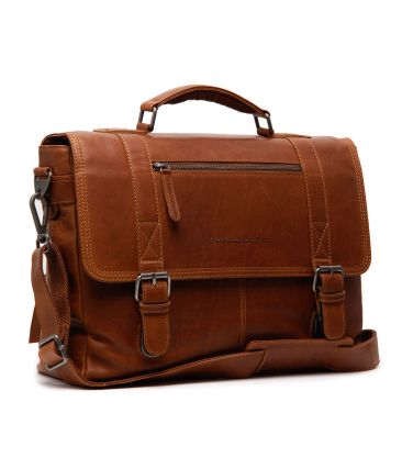 Δερμάτινη Επαγγελματική Τσάντα Chesterfield Imperia C40.109331 Κονιάκ με Θήκη Laptop 15" – Premium Wax Pull-Up Δέρμα