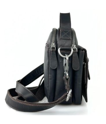 Ανδρικό Δερμάτινο Τσαντάκι Ώμου Μικρό Chesterfield C48.182601 Καφέ | 2 Κεντρικές Θέσεις & 4 Τσέπες | Χειρολαβή