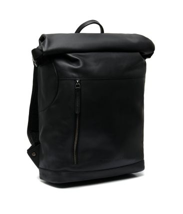 Premium Δερμάτινο Σακίδιο Rolltop Chesterfield Mazara C58.032300 Μαύρο – Vintage Χαρακτήρα & Urban Business Design