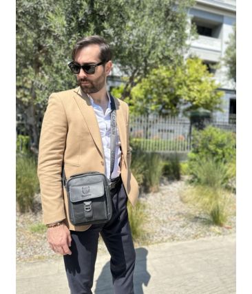 Δερμάτινο Ανδρικό Τσαντάκι Ώμου Bull Captain DJB 038 Μαύρο 3L – Vintage Δέρμα Παλαίωσης & Compact