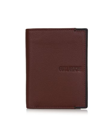 Δερμάτινο Ανδρικό Πορτοφόλι Όρθιο Guy Laroche 38108 Light Brown | RFID Προστασία, 6 Κάρτες & 4 Θέσεις Εγγράφων