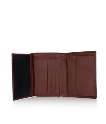 Δερμάτινο Ανδρικό Πορτοφόλι Όρθιο Guy Laroche 38108 Light Brown | RFID Προστασία, 6 Κάρτες & 4 Θέσεις Εγγράφων
