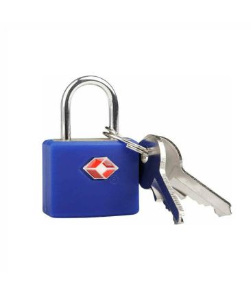 Λουκέτο Βαλίτσας με Κλειδί Travel Blue 027 Μπλε Ορειχάλκινο 40mm – Πιστοποίηση TSA Υψηλής Ασφάλειας