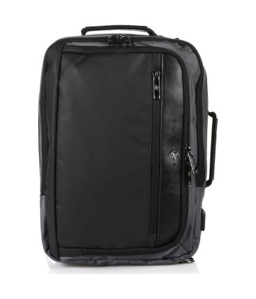 Σακίδιο Πλάτης & Ώμου 2-σε-1 Polo Club BH-1373 Γκρι | Business για Laptop 15" & Θύρα USB | Δωρεάν Χειραποσκευή