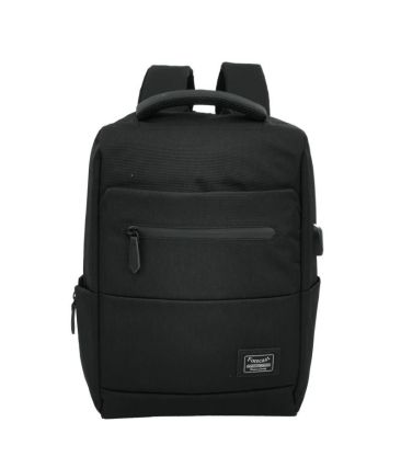 Σακίδιο Πλάτης Forecast A16006 Μαύρο | Smart Backpack με Θύρα USB & 600D | Ελαφριά με Ανατομική Πλάτη