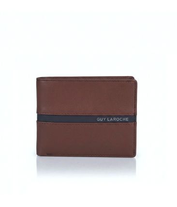 Δερμάτινο Ανδρικό Πορτοφόλι Guy Laroche 38503 Light Brown | Slim 1.5cm, RFID Προστασία & 3 Θέσεις Χαρτονομισμάτων