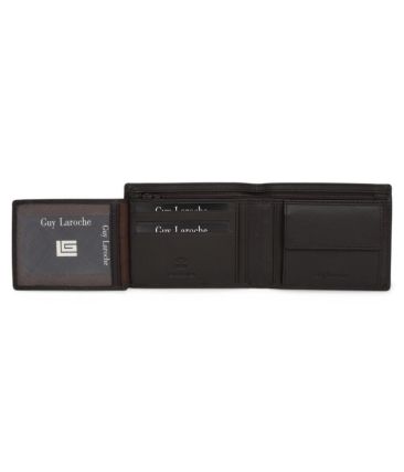 Δερμάτινο Ανδρικό Πορτοφόλι Guy Laroche 37507 Dark Brown | RFID Προστασία, 2 Θέσεις Ταυτότητας & Κουτί Δώρου