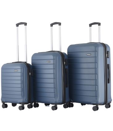 Σετ Βαλίτσες RCM 2319 (3τμχ) Μπλε – ABS Σκληρές με Επέκταση, Κλειδαριά & 4 Ρόδες