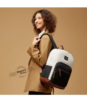 Γυναικείο Σακίδιο Για Laptop Lovevook MB3222 15.6″ Μπεζ/Μαύρο | Αντικλεπτικός Σχεδιασμός | Για Γραφείο & Ταξίδι