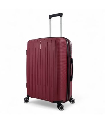 Μεσαία Σκληρή Βαλίτσα RAIN RB80152 Μπορντό 65εκ 70L |Άθραυστο Πολυπροπυλένιο | Check-in 23 Κιλών
