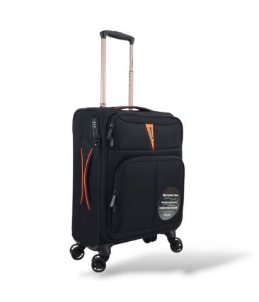 Βαλίτσα Καμπίνας 55x38x23 Diplomat Venice ZC6101-S Μαύρο Premium | Επεκτάσιμη 40L για Aegean & Lufthansa