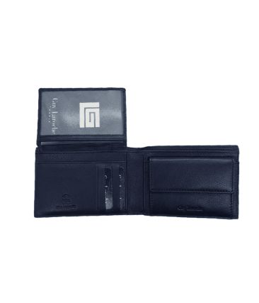 Δερμάτινο Ανδρικό Πορτοφόλι Guy Laroche 37801 Μπλε | RFID Προστασία, 7 Θέσεις Καρτών & Θήκη Ταυτότητας