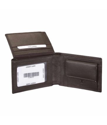 Δερμάτινο Ανδρικό Πορτοφόλι RCM N34 Καφέ – με RFID Προστασία & 6 Θέσεις για Κάρτες