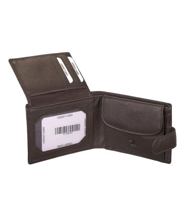 Δερμάτινο Ανδρικό Πορτοφόλι RCM N37 Καφέ – με RFID Προστασία & Εξωτερικό Κούμπωμα