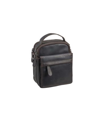 Ανδρικό Δερμάτινο Τσαντάκι Ώμου Μικρό Chesterfield C48.182601 Καφέ | 2 Κεντρικές Θέσεις & 4 Τσέπες | Χειρολαβή