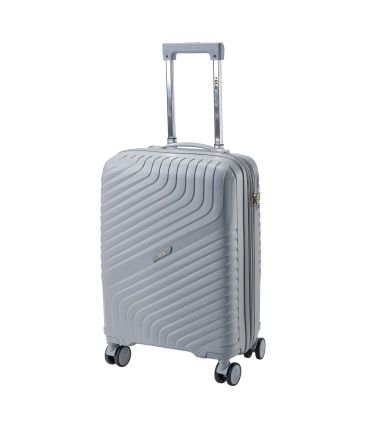 Βαλίτσα Καμπίνας 55x35x22 RCM 139 Ασημί 43L | Άθραυστο Πολυπροπυλένιο | Ιδανική για Έως 8 με 10 κιλά Αεροδρομίου