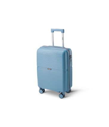 Άθραυστη Βαλίτσα Καμπίνας RCM 1092/20 Γαλάζιο 55cm 45L | 100% Πολυπροπυλένιο, 4 Διπλές Ρόδες | Χειραποσκευή για Κάθε Πτήση