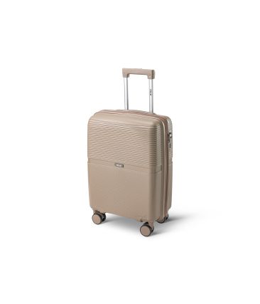 Άθραυστη Βαλίτσα Καμπίνας RCM 1092/20 Μπεζ 55cm 45L | 100% Πολυπροπυλένιο, 4 Διπλές Ρόδες | Χειραποσκευή για Κάθε Πτήση