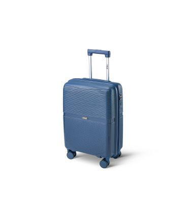 Άθραυστη Βαλίτσα Καμπίνας RCM 1092/20 Μπλε 55cm 45L | 100% Πολυπροπυλένιο, 4 Διπλές Ρόδες | Χειραποσκευή για Κάθε Πτήση