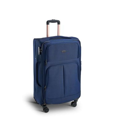 Μεγάλη Βαλίτσα Xplorer 15905-78cm Μπλε 100L | Υφασμάτινη με Επέκταση & 4 Ρόδες | για 23 Κιλά & Άνω Αεροδρομίου