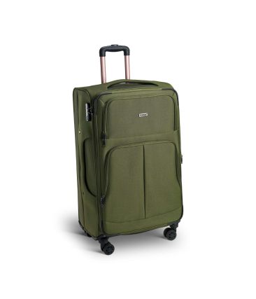 Μεγάλη Βαλίτσα Xplorer 15905-78cm Χακί 100L | Υφασμάτινη με Επέκταση & 4 Ρόδες | για 23 Κιλά & Άνω Αεροδρομίου