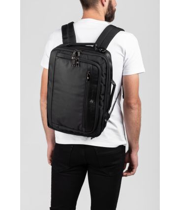 Σακίδιο Πλάτης & Ώμου 2-σε-1 Polo Club BH-1373 Μαύρο | Business για Laptop 15" & Θύρα USB | Δωρεάν Χειραποσκευή