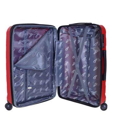 Βαλίτσα Μεγάλη 76x50x31 SEAGUL SG180-L Κόκκινο – Πολυπροπυλένιο – Ιδανική για έως 23kg+ Αεροδρομίου – Επέκταση & 4 Διπλά Ροδάκια