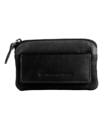 Δερμάτινη Κλειδοθήκη Chesterfield C08.018600 Μαύρο με Διπλό Κρίκο & Εξωτερική Θήκη – Key Holder