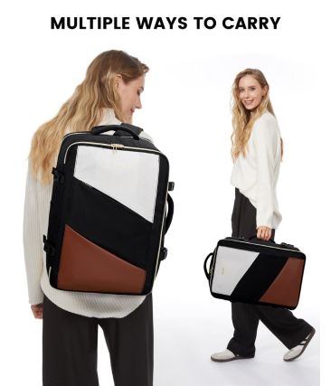 Σακίδιο Καμπίνας Lovevook UB2194 Black/Beige 40L|  Αδιάβροχη Χειραποσκευή | Θύρα USB & με 3 Organizer Οργάνωσης
