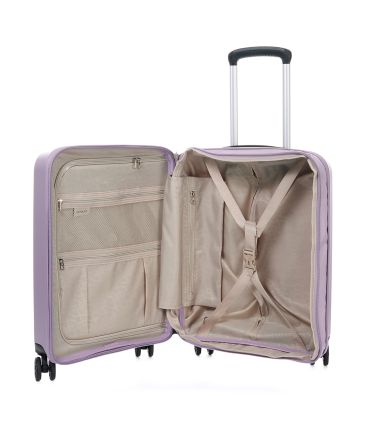 Βαλίτσα Καμπίνας 55x38x20 Verage Diamond 18106 Λιλά 46L | Premium Πολυπροπυλένιο για Ryanair & Aegean