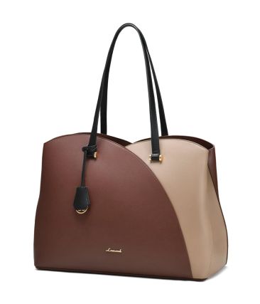 Γυναικεία Τσάντα Ώμου Tote Lovevook WB3290 Μπεζ/Καφέ 20L | Καθημερινή Τσάντα για Πόλη & Γραφείο