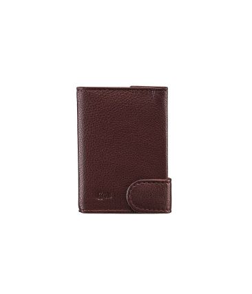 Δερμάτινη Μεταλλική Καρτοθήκη RCM Z01 Καφέ με RFID Προστασία & Θέση για Χαρτονομίσματα