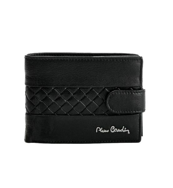 Δερμάτινο Πορτοφόλι Ανδρικό PIERRE CARDIN 8806 TILAK154 Μαύρο – με Εξωτερικό Κούμπωμα & RFID Προστασία