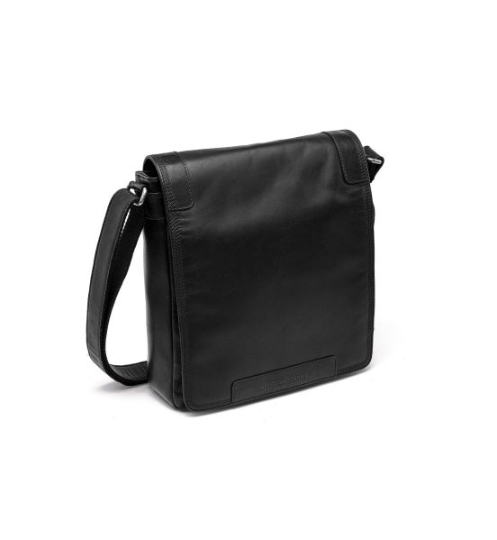 Μεγάλο Ανδρικό Δερμάτινο Τσαντάκι Chesterfield C48.182900 Μαύρο | Wax Pull Up με 2 Κεντρικές Θέσεις & Μαγνητικό Καπάκι