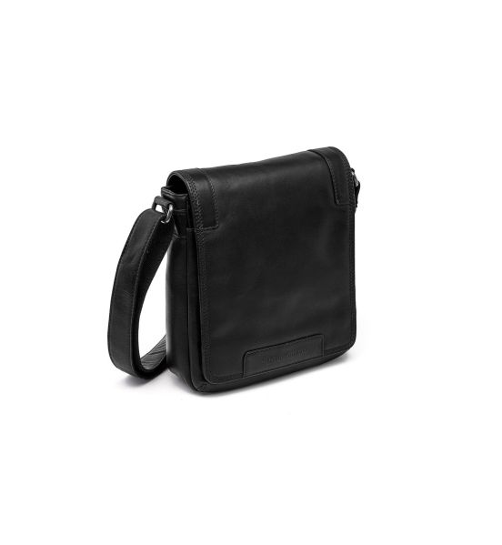 Ανδρικό Δερμάτινο Τσαντάκι Ώμου Chesterfield C48.182800 Μαύρο | Wax Pull Up, Compact & 2 Κεντρικές Θέσεις