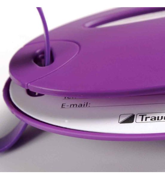 Ετικέτα Βαλίτσας TRAVEL BLUE 015 Μωβ με Γερό Δέσιμο – για Εύκολη Αναγνώριση