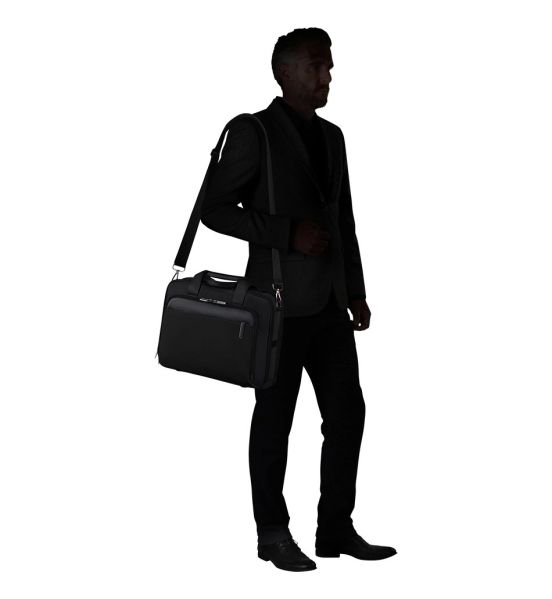 Επαγγελματική Τσάντα / Χαρτοφύλακας Samsonite Evosight Laptop 15.6'' Μαύρο 153525 | Premium με 3 Κεντρικές Θήκες