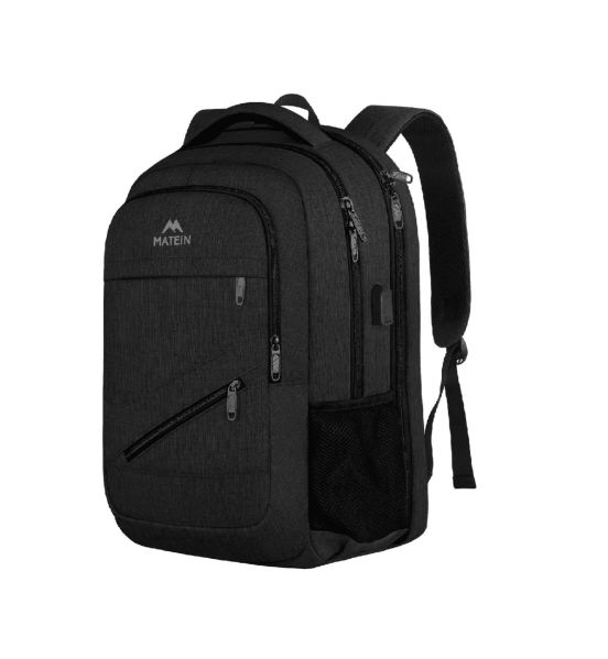 Σακίδιο Πλάτης MATEIN 1035 30L Μαύρο με Θήκη Laptop 17,3”, Αδιάβροχο Σακίδιο Ταξιδιού με USB & Αντικλεπτική Θήκη