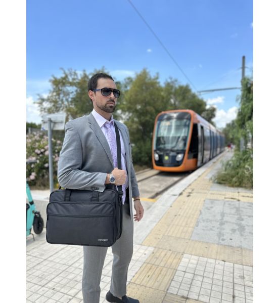 Επαγγελματικός Χαρτοφύλακας YTONET 1085 Μαύρος με Θήκη Laptop 18”, Αδιάβροχος, Επεκτάσιμος & Ανθεκτικός